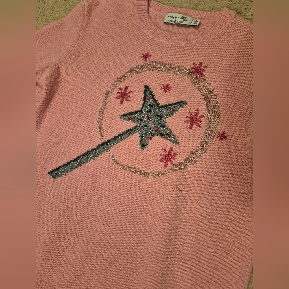 Coach Wizard of Oz Pink Glinda Wand Sweater XS - Picture 8 of 11